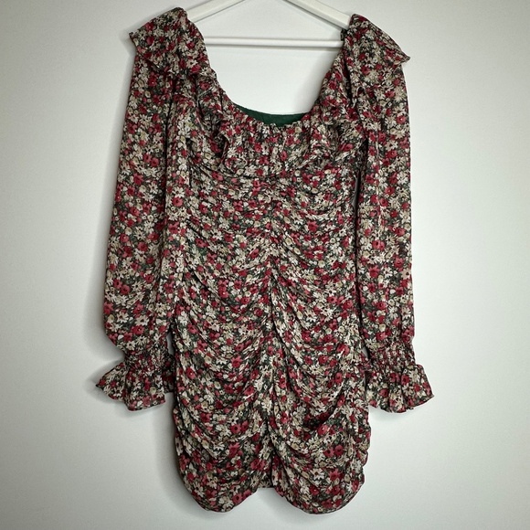 Lush Y2K Boho Floral Print short mini Dress, Women's size S - Picture 12 of 12
